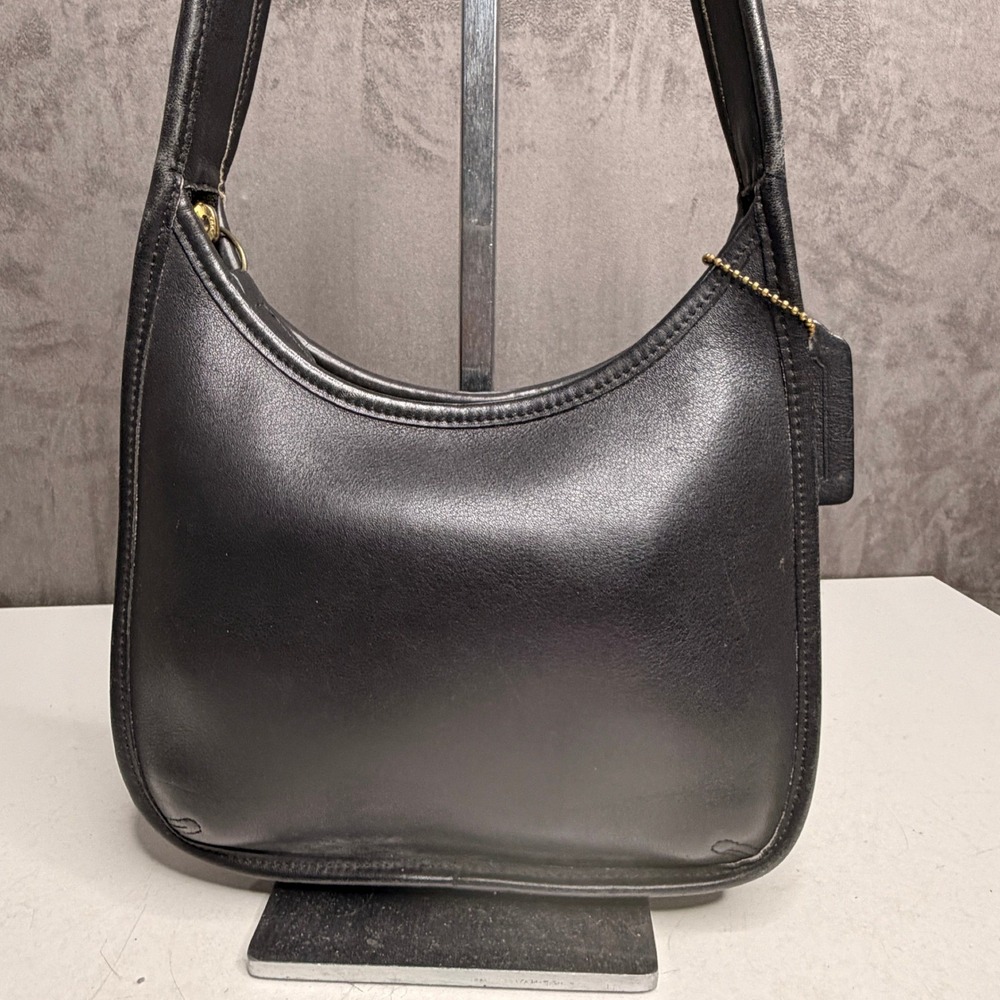 VTG Coach Black Leather Mini Ergo Shoulder Bag Brass Hardware 9020 EUC CostaRica
